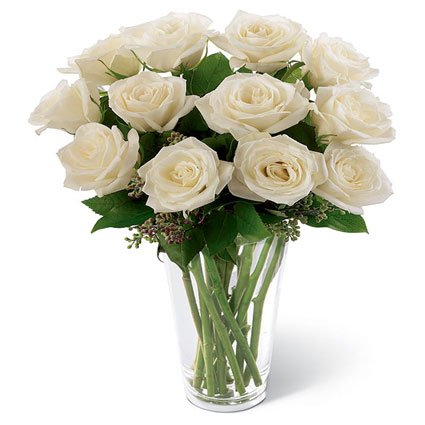 Bunch of white roses for peaceful gifting and all India delivery