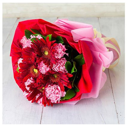 Carnation and Gerbera Bouquet