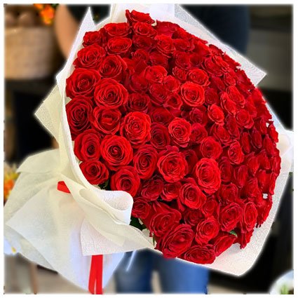 100 Red Roses Bouquet