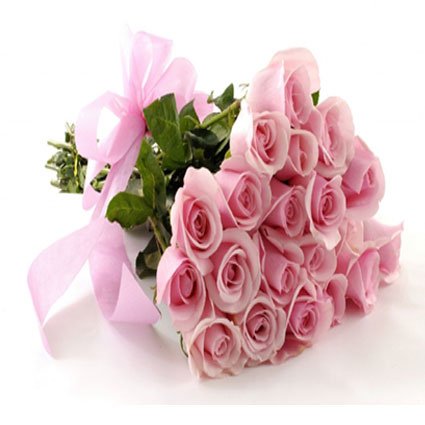 12 pink roses bouquet for all India delivery – elegant flower gift for any occasion