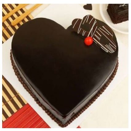 Heart Shape Chocolate Truffle Cake