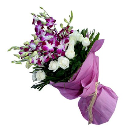 Orchid and Rose Bouquet