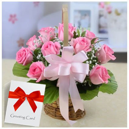 Message in Pink Basket