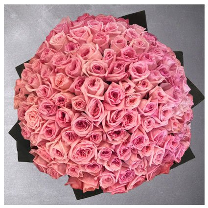 100 Pink Roses Bouquet