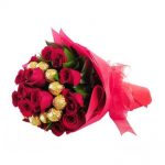 Red Roses with Ferrero Rocher